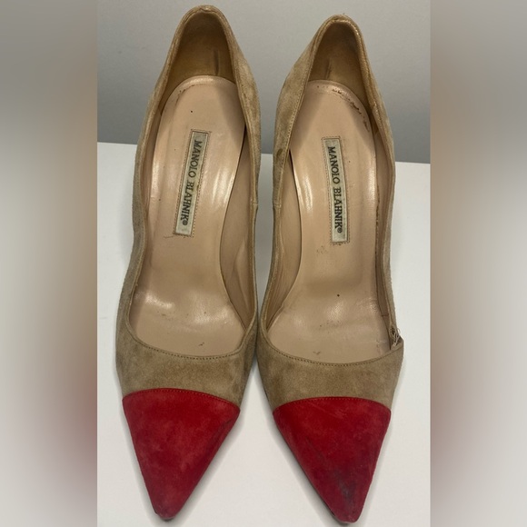 MANOLO BLAHNIK BB CAPTOE SUEDE PUMPS - Picture 2 of 11